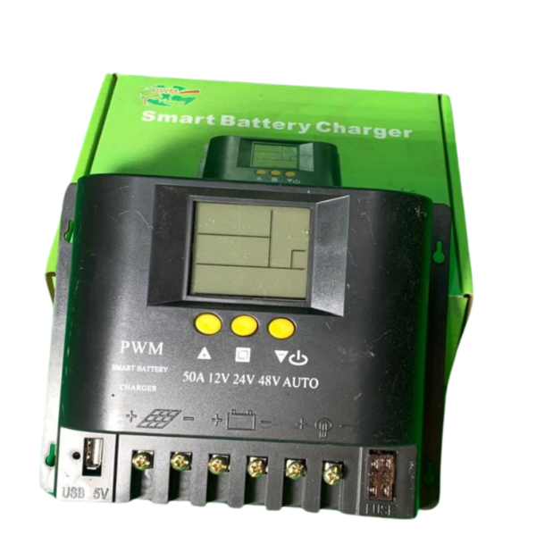 PWM 50A Smart Solar Charge Controller 12V 24V 48V Auto with LCD Display - Image 2